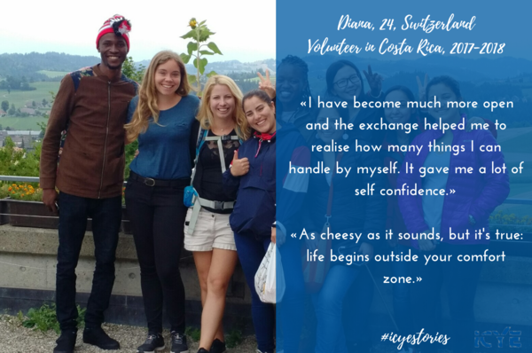 ICYE Switzerland volunteer Diana in Costa Rica