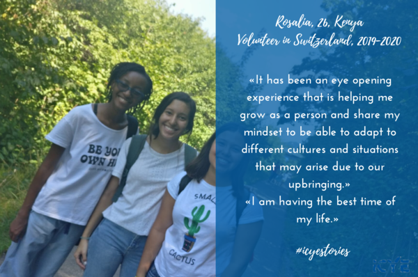 Kenya Volunteer Rosalia in Switzerland with ICYE
